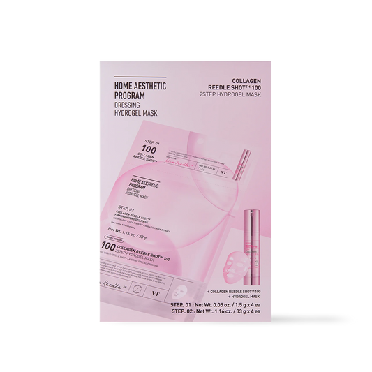 [VT Cosmetics] COLLAGEN Reedle Shot 100 2STEP Hydrogel Mask 4ea